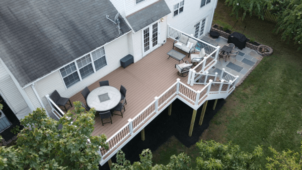Professional Deck Installation in Gainesville of a spacious new composite deck