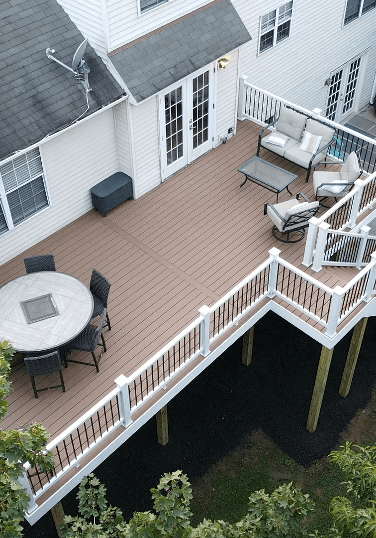 Deck Installation Professional Deck Installation in Gainesville of a spacious new composite deck