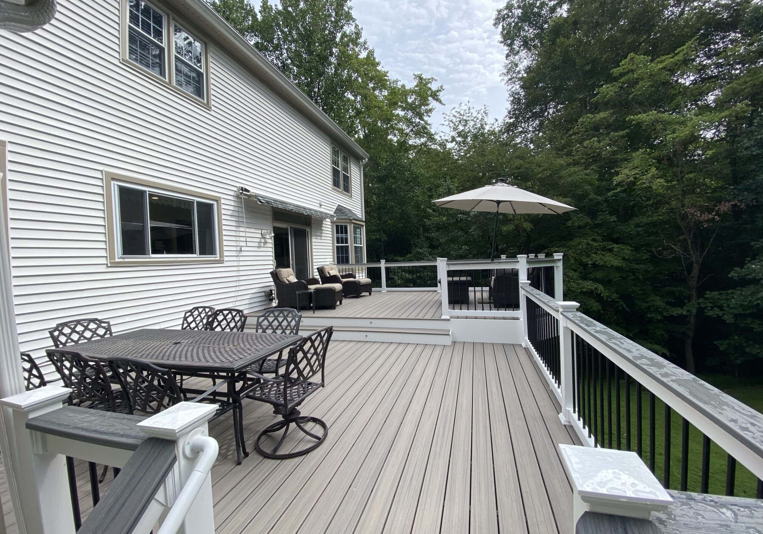 Deck Installation Professional Deck Installation in Bristow of a custom multi-level deck