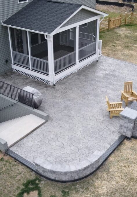 Hardscaping Beautiful paver walkway installed as part of Hardscaping in Fairfax services.