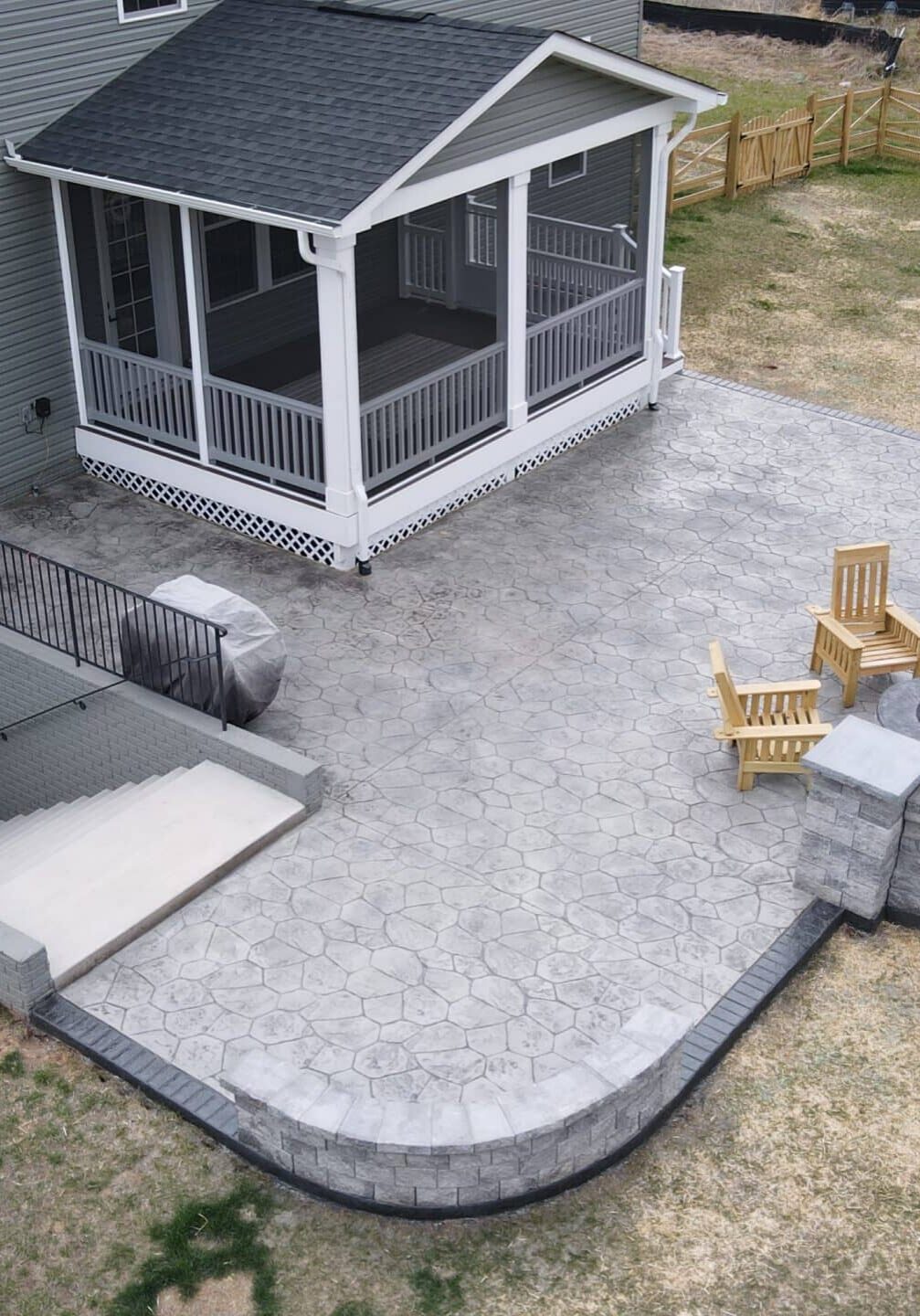 Beautiful paver walkway installed as part of Hardscaping in Fairfax services.