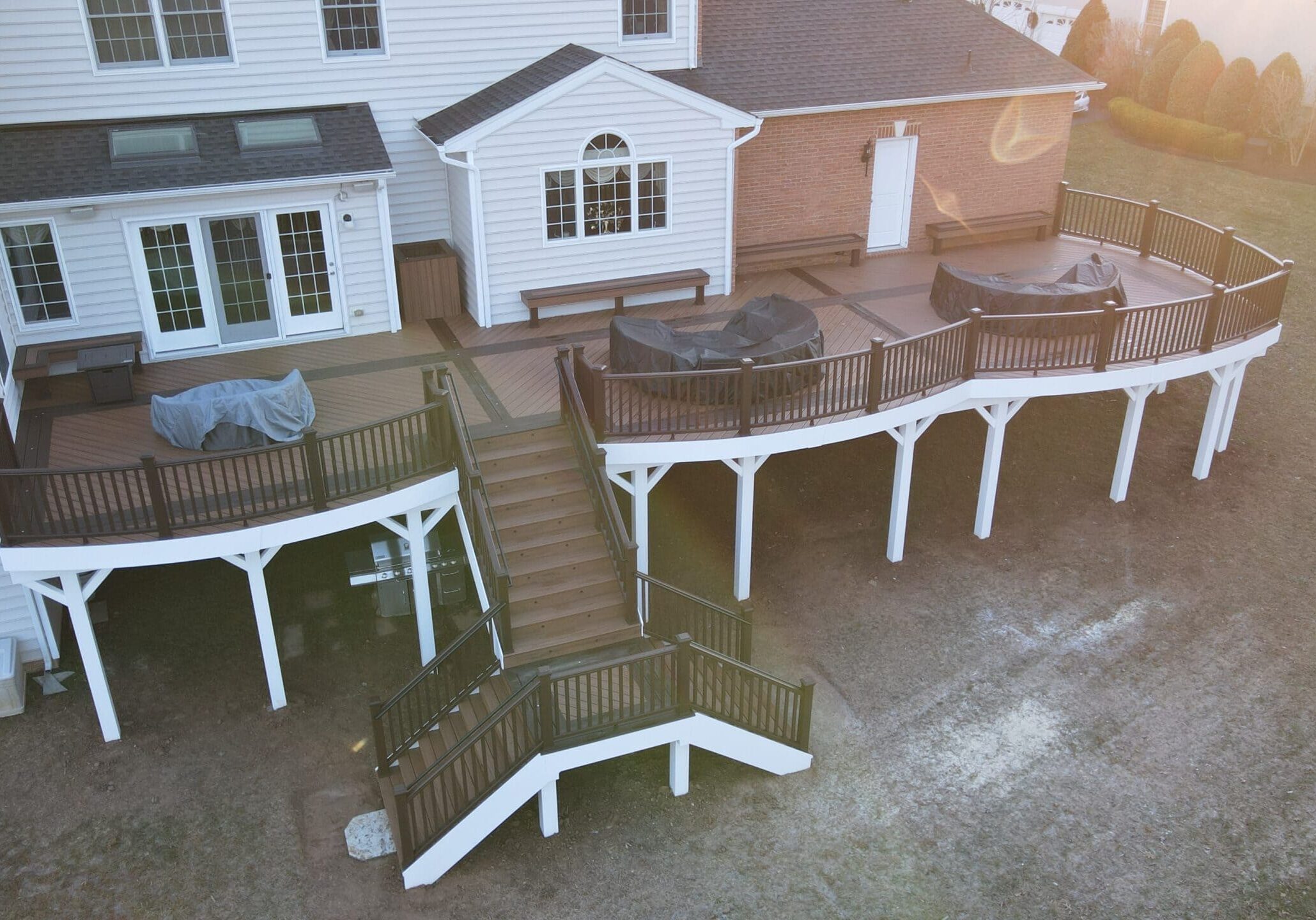 Professional Deck Installation in Fairfax of a new composite deck