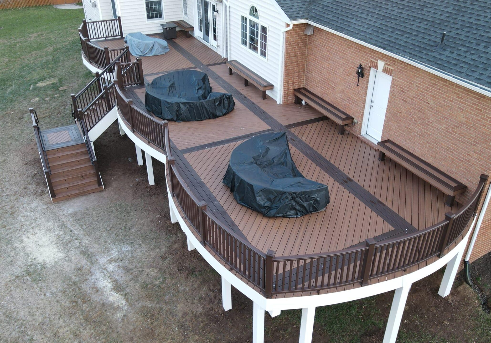 Composite Deck Installation in Fairfax VA Professional Composite Deck installation in Fairfax with a new eco-friendly deck