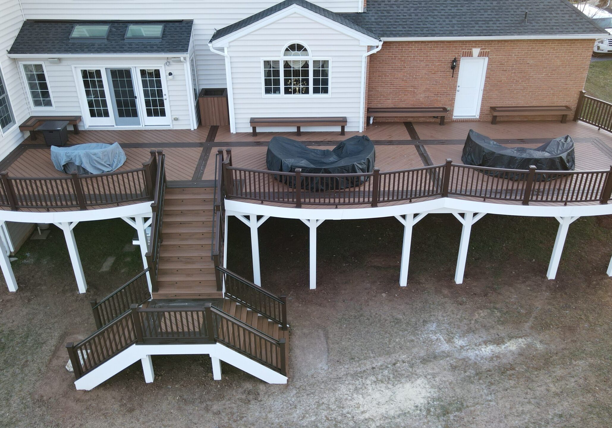 Professional Deck Installation in Gainesville of a spacious new composite deck